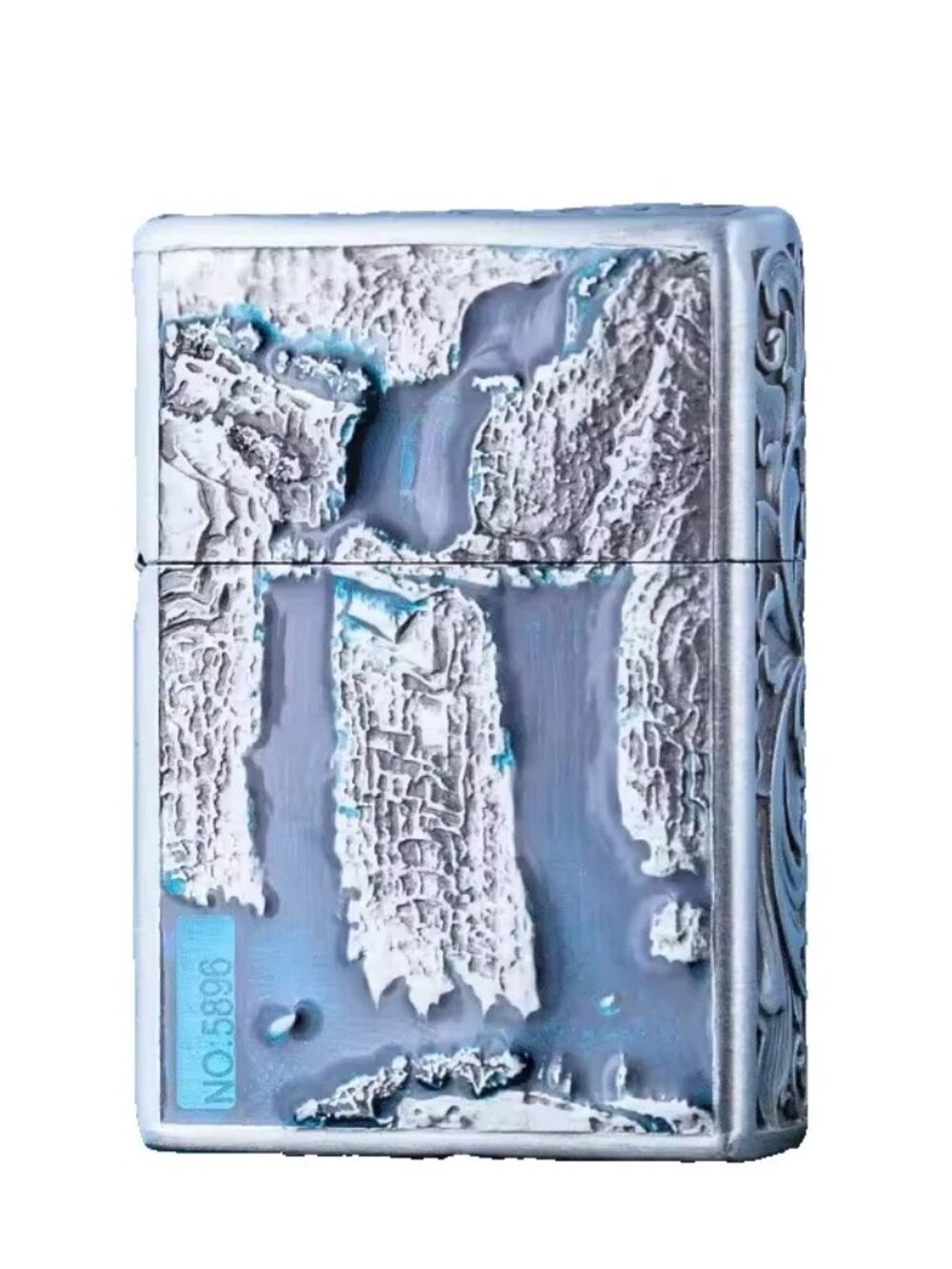 Exquisite Relief Carving, Windproof, Retro Design Metal Kerosene Lighter